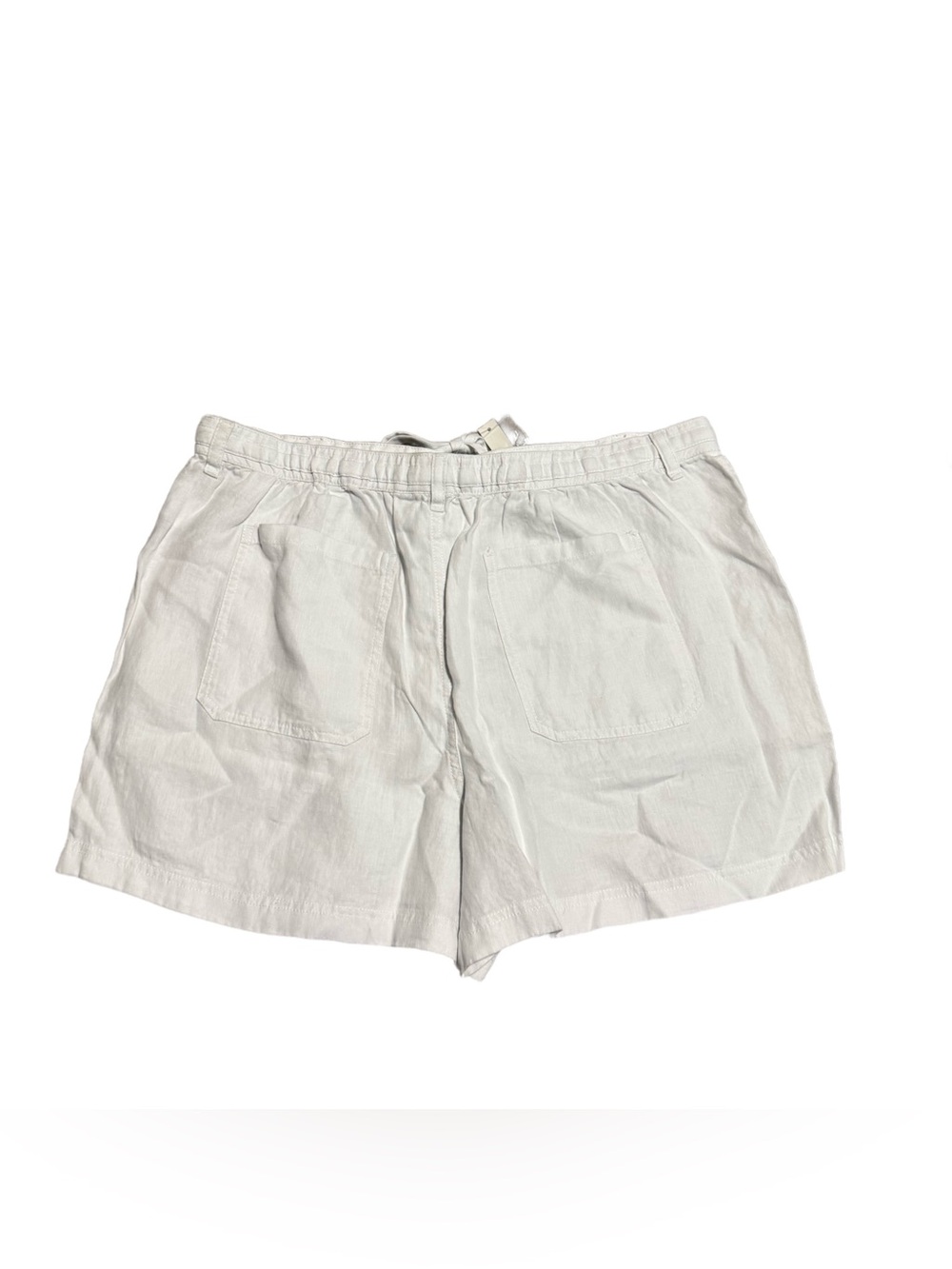 Madewell Pull On Drawstring Shorts 100% Linen White Vacation Resort XL NWT - Picture 4 of 7